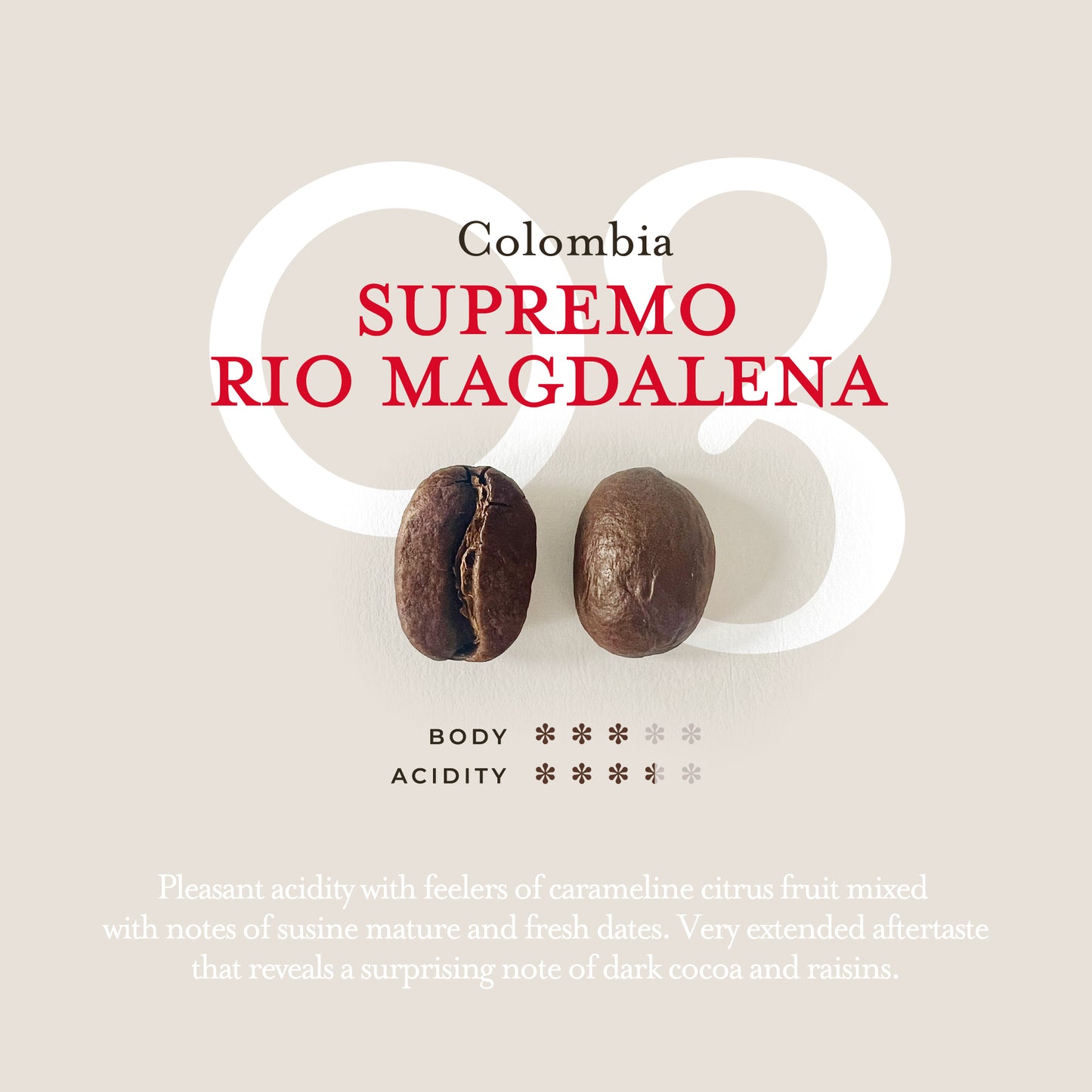 Single origin Colombia Rio Magdalena - 250gr