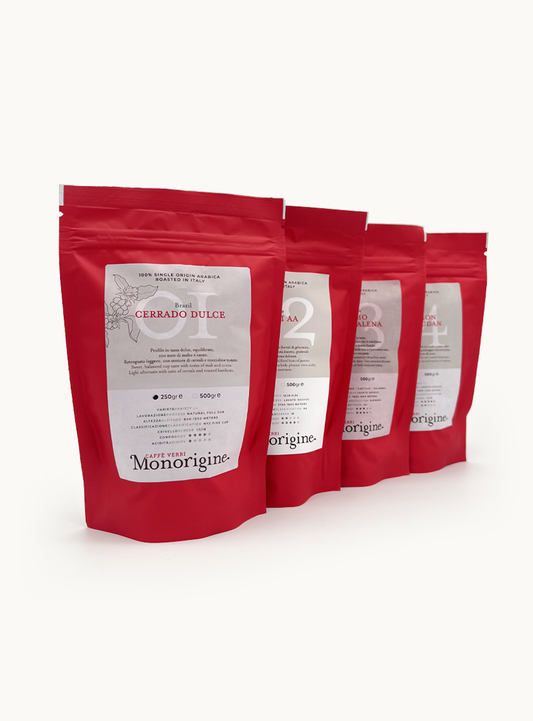 SET DEGUSTAZIONE MONORIGINE - 4 confezioni da 250gr