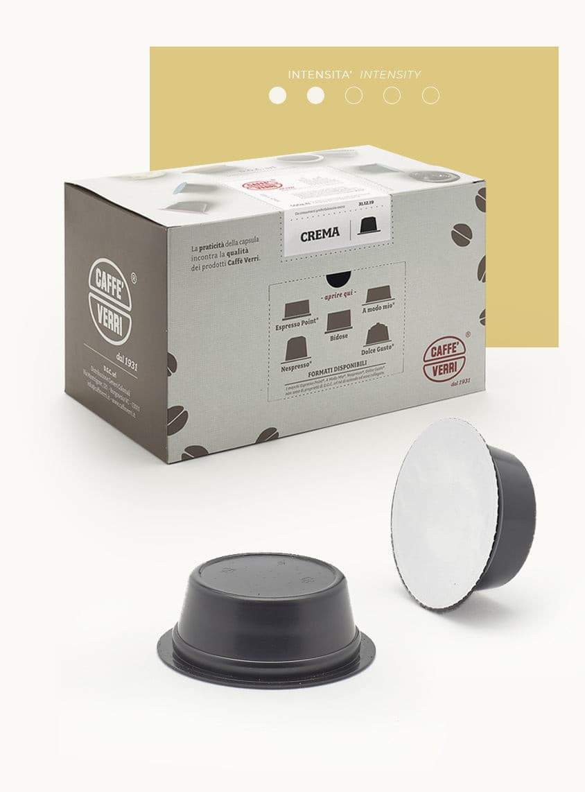 Crema Blend coffee capsules - compatible Lavazza A Modo Mio