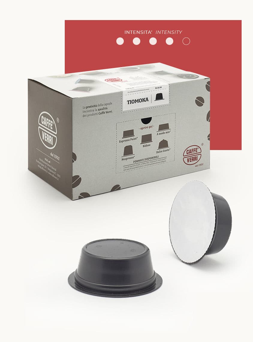 Tiomoka Blend coffee capsules - compatible with Lavazza A Modo Mio