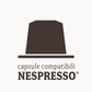 Decaffeinated coffee capsules - compatible with Nespresso