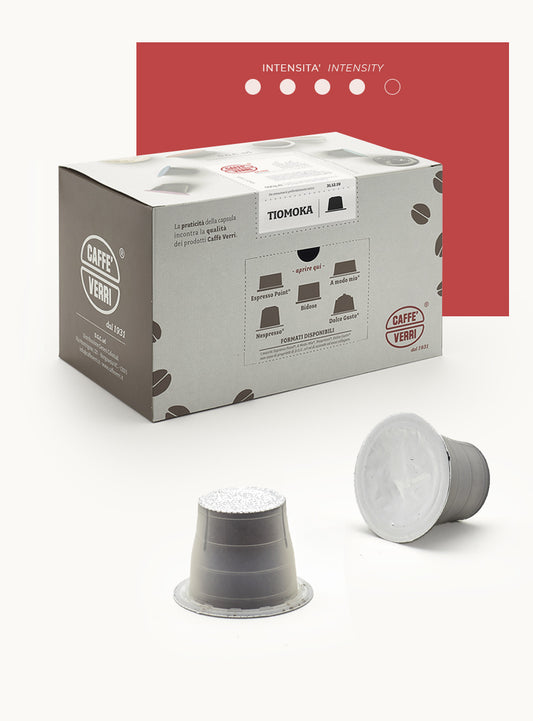 Tiomoka blend coffee capsules - compatible with Nespresso